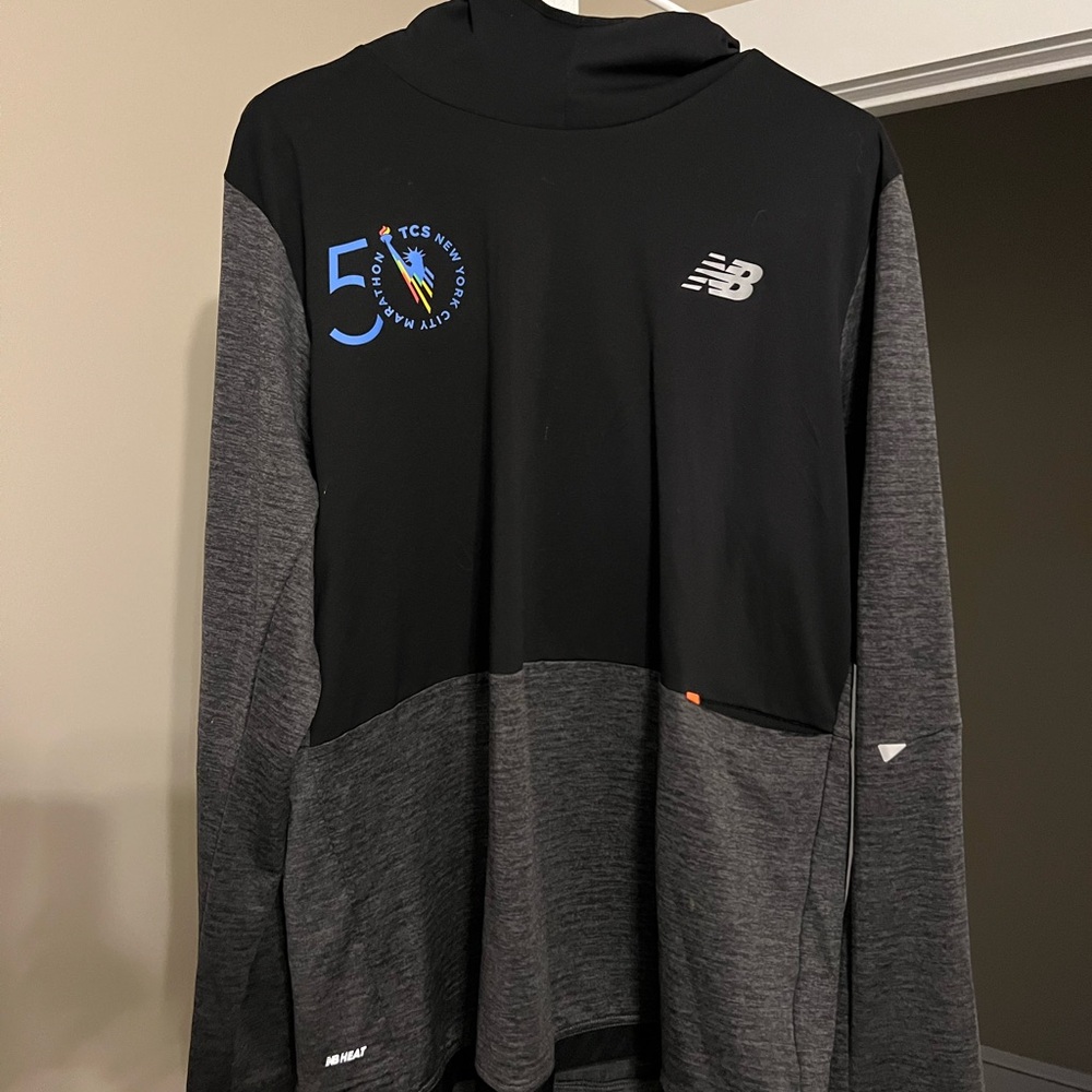 New Balance Black Athletic Run Hoodie